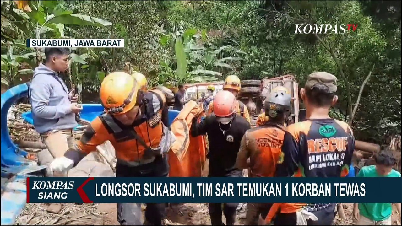 Tim SAR Temukan 1 Korban Tewas Longsor Sukabumi, 2 Orang Masih Hilang