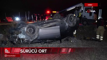 Kırıkkale'de takla atan otomobilin sürücüsü kayıplara karıştı