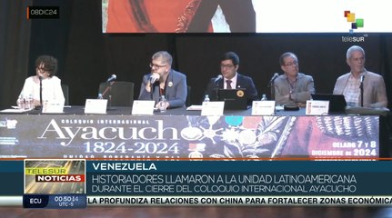 Historiadores llamaron a unidad latinoamericana durante cierre del Coloquio Internacional Ayacucho