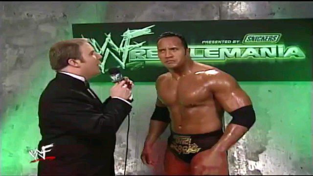 Triple H w/Stephanie McMahon-Helmsley vs The Rock w/Vince McMahon vs Mick Foley w/ Linda McMahon vs The Big Show w/ Shane McMahon Fatal 4 Way Elimination WWF Title Match Wrestlemania 2000 4/2/00