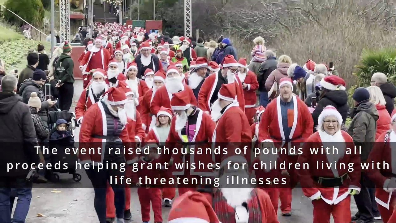 Hundreds take part in Edinburgh Santa Run in Princes Street Gardens
