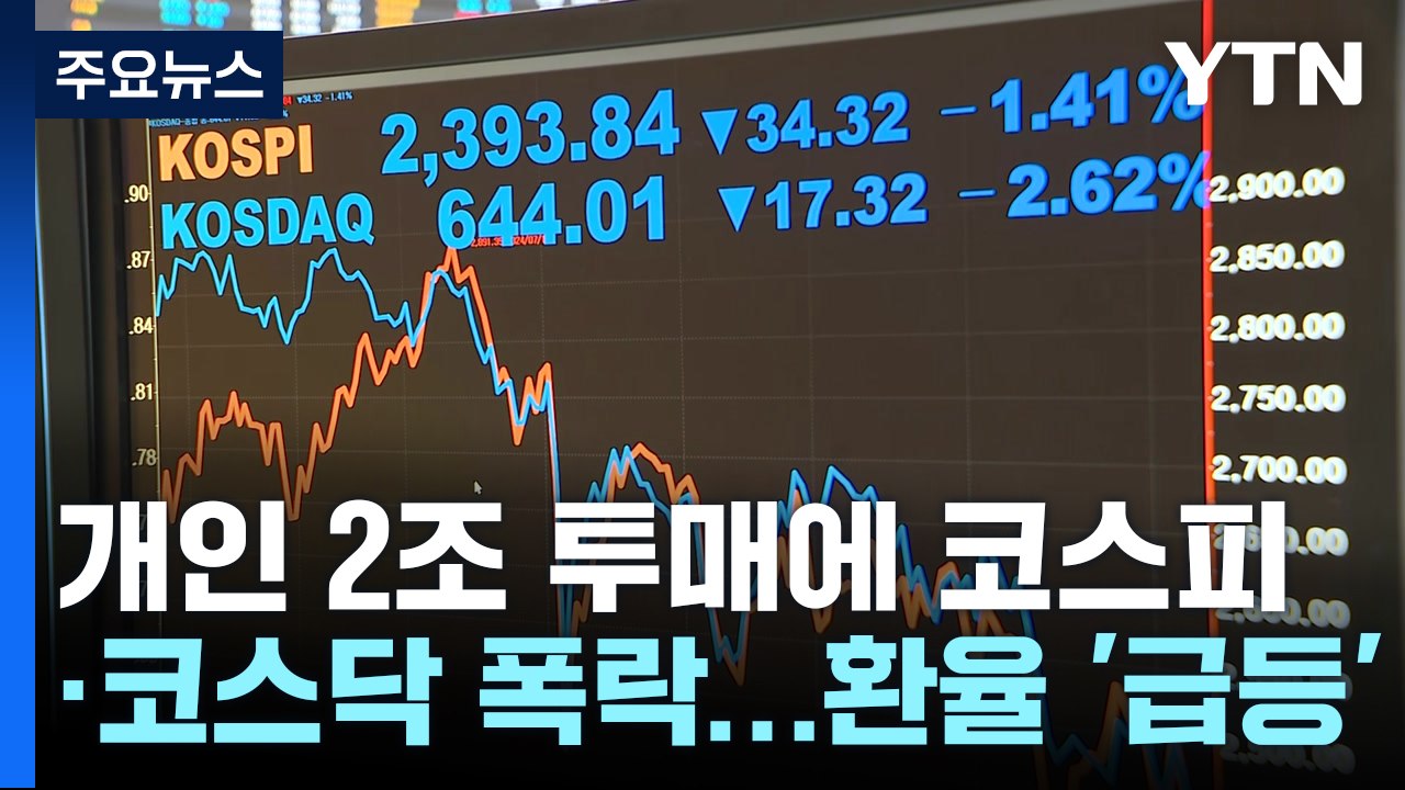 개인 2조 투매에 코스피·코스닥 폭락...환율 '급등' / YTN