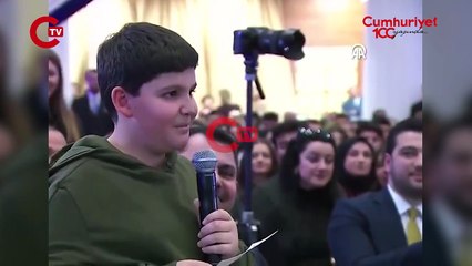 Erdoğan'ın torunu ile diyalogu dikkat çekti