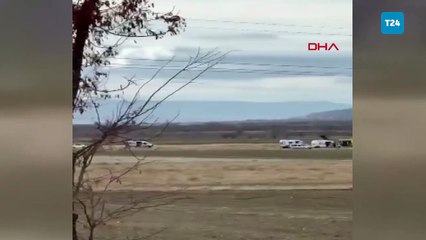 Isparta'da askeri helikopter düştü