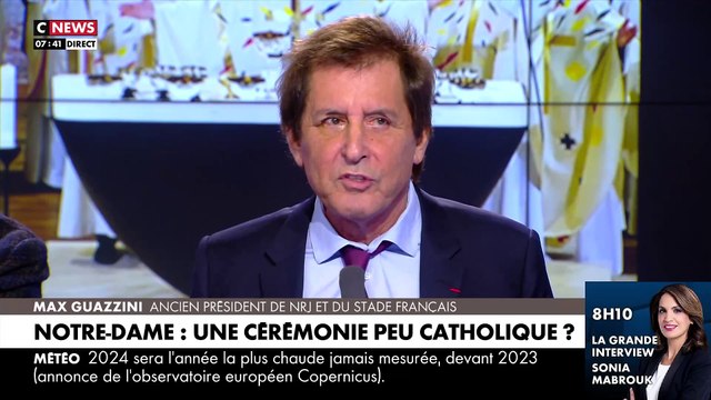 Notre-Dame - Max Guazzini, ancien patron de NRJ et du stade français, flingue les tenues des religieux créées par Jean-Charles de Castelbajac : C’est un couturier ringard et dépassé ! Ce n’est pas beau - Regardez