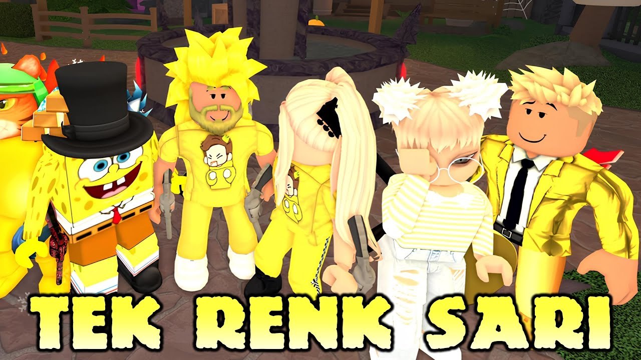 🟡 KATİL KİM  AMA TEK RENK CHALLENGE 🟡| ROBLOX MURDER MYSTERY 2 ONE COLOR CHALLENGE | HAN KRAL EKİP