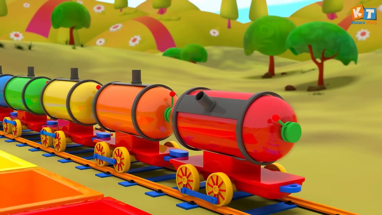Color Train Wheels on the Train Baby Nursery Rhymes