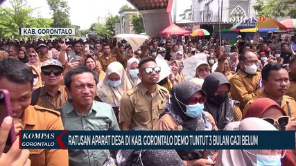 3 Bulan Belum Terima Gaji, Aparat Desa di Kabupaten Gorontalo Gelar Aksi Demo