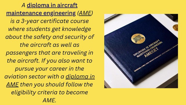 Diploma in Aircraft Maintenance Engineering Excellence in Aircraft Repair and Overhaul