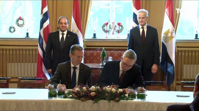 الرئيس السيسي ورئيس الوزراء النرويجي يشهدان توقيع عدد من اتفاقيات التعاون المشترك بين البلدين