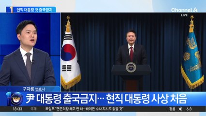 尹 대통령 출국금지…현직 대통령 사상 처음