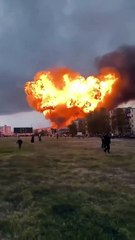 Explosion at gas station in Grozny,Chechnya