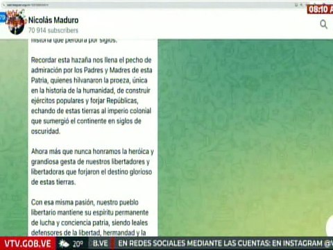 Presidente Nicolás Maduro celebra el Bicentenario de la Batalla de Ayacucho