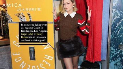 I look delle Feste secondo Gigi Hadid e Hailey Bieber: insieme, a confronto