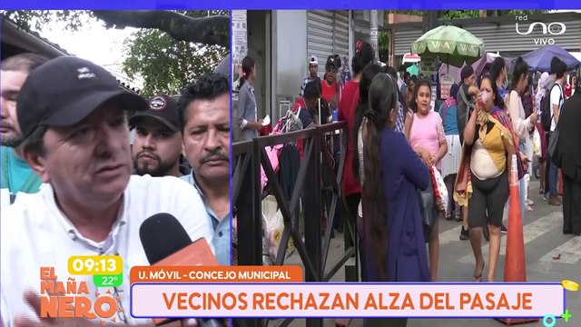 SCZ VECINOS Y CHOFERES RECHAZAN ALZA DEL PASAJE