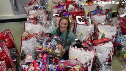 Caroline Wootton and colleagues have put dozens of hampers together for the children and schools of Wolverhampton.