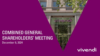 Vivendi’s Shareholders’ Meeting on December 9, 2024