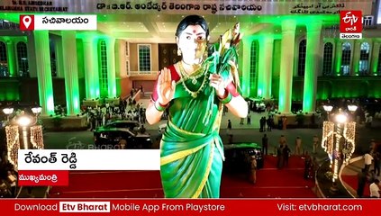 సచివాలయంలో తెలంగాణ తల్లి విగ్రహాన్ని ఆవిష్కరించిన సీఎం రేవంత్ రెడ్డి