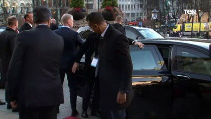 الرئيس عبد الفتاح السيسي يلتقي رئيس البرلمان النرويجي ويوقع في السجل التاريخي للبرلمان