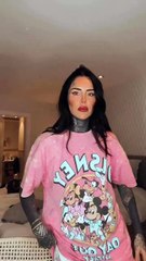 Cande Tinelli tiene una estética muy marcada sobre todo con los muchos tatuajes que tiene en su cuerpo.