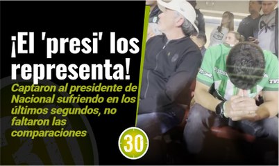 ¡Momento viral! Presidente de Atlético Nacional muestra su angustia en los últimos segundos de clasificación ⚽