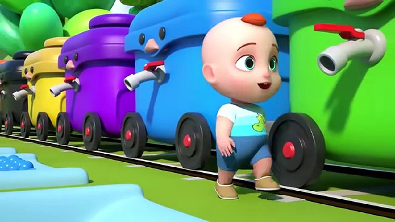Trem de Cores - Leo brinca com bolas coloridas ｜ Desenho Infantil - Leo em Português
