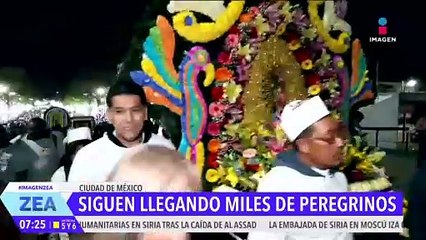 Peregrinos continúan llegando a la Basílica de Guadalupe