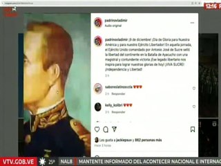 Vpdte. Sec. Vladimir Padrino López resaltó el legado libertario de la Batalla de Ayacucho