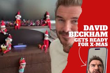 David Beckham gets ready for X-mas with his elf collection