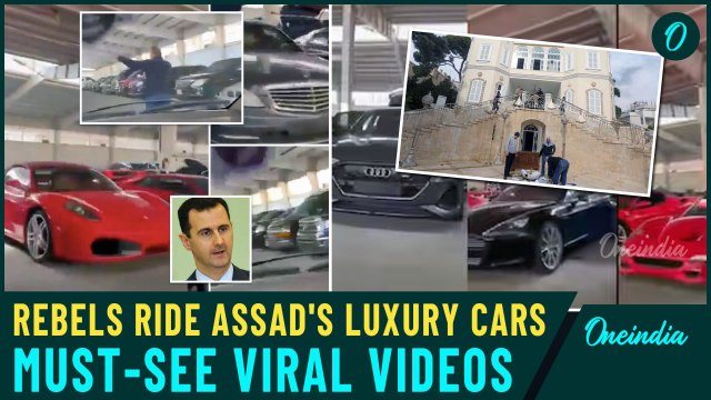 Syrian Rebels Break Out Inside Assad's Luxurious Car Palace With Ferraris, Porsches, Rolls Royce