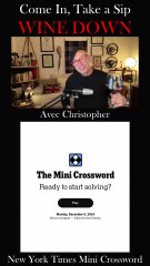 Solving the New York Times Monday MINI Crossword! So Come in, Take a Sip, & Wine Down! Let's Solve This Together! 🍷