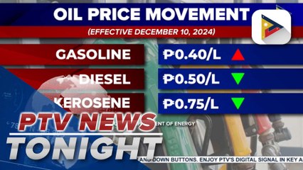 Mixed oil price adjustment effective Dec. 10