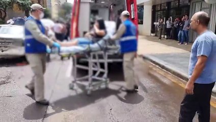 Engavetamento deixa uma mulher ferida na Rua São Paulo