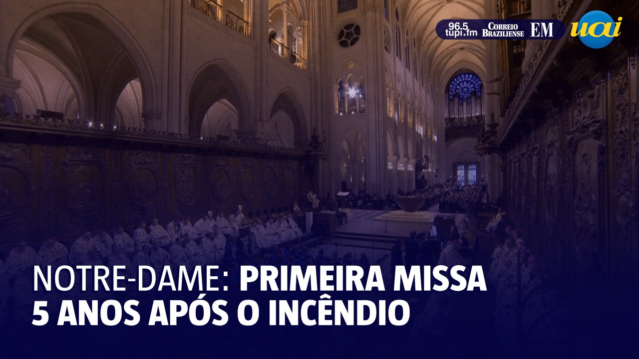 Catedral de Notre-Dame tem primeira missa cinco anos depois do incêndio