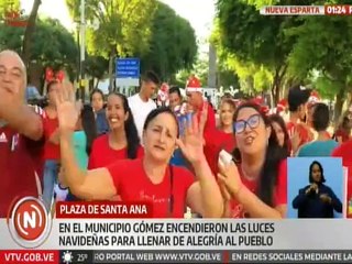 Neoespartanos dieron la bienvenida a la Navidad con encendido de luces decembrinas en Santa Ana