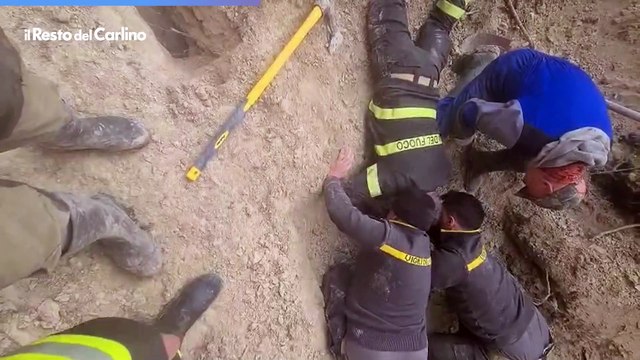 Cane sepolto due metri sotto terra, salvo dopo 48 ore