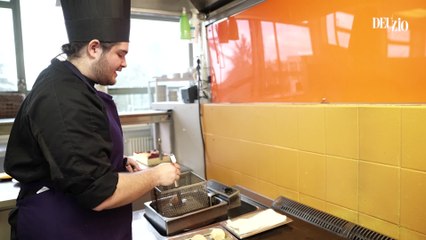 Menu gastronomique à petit prix : Croquette au jambon d’Ardenne et crème de chicons