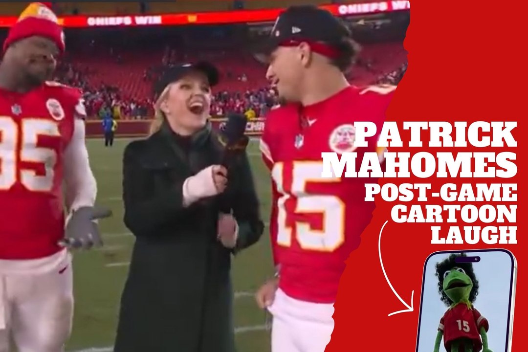 Patrick Mahomes laugh at the post-game of the SNF sounds exactly like a cartoon