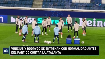 Vinicius y Rodrygo se entrenan con normalidad antes del partido contra la Atalanta