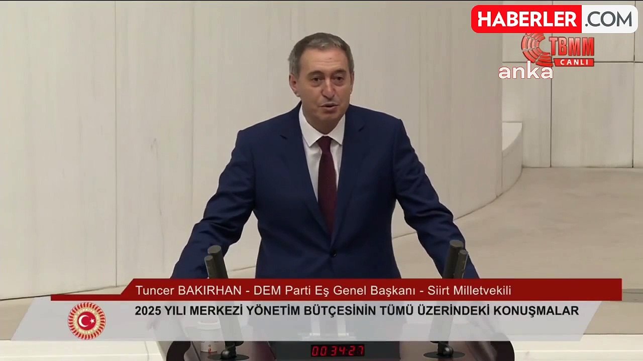 TBMM Genel Kurulu... Tuncer Bakırhan: "Çözümü Dışarıda Değil Türklerle Kürtlerin Ortak Geçmişinde ve Geleceği Birlikte İnşa Kararlılığında Bulmalıyız"