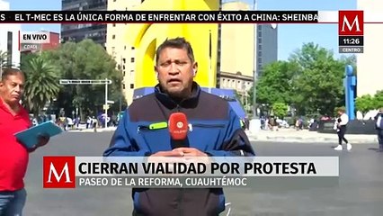 Aumento salarial de maestros sigue sin atenderse; cierran Paseo de la Reforma