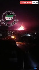 İsrail Suriye'yi bombaladı! O anlar kameralara böyle yansıdı