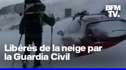 Des espagnols bloqués par les fortes chutes de neige
