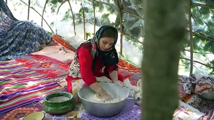 Nomadic Life in North of Iran & Cooking Bread and Lamb Stew