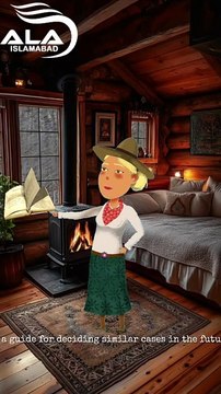 Precedents explained by animated characters by Barrister Amna in A Levels Academy Islamabad