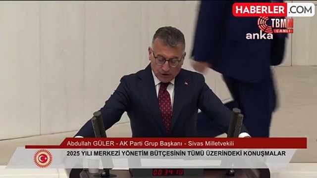 TBMM Genel Kurulu... Ak Parti Grup Başkanı Güler: Ak Parti'nin İktidara Gelmesi ile Sağlam Bir Mali Yapının Temelleri Atılmıştır