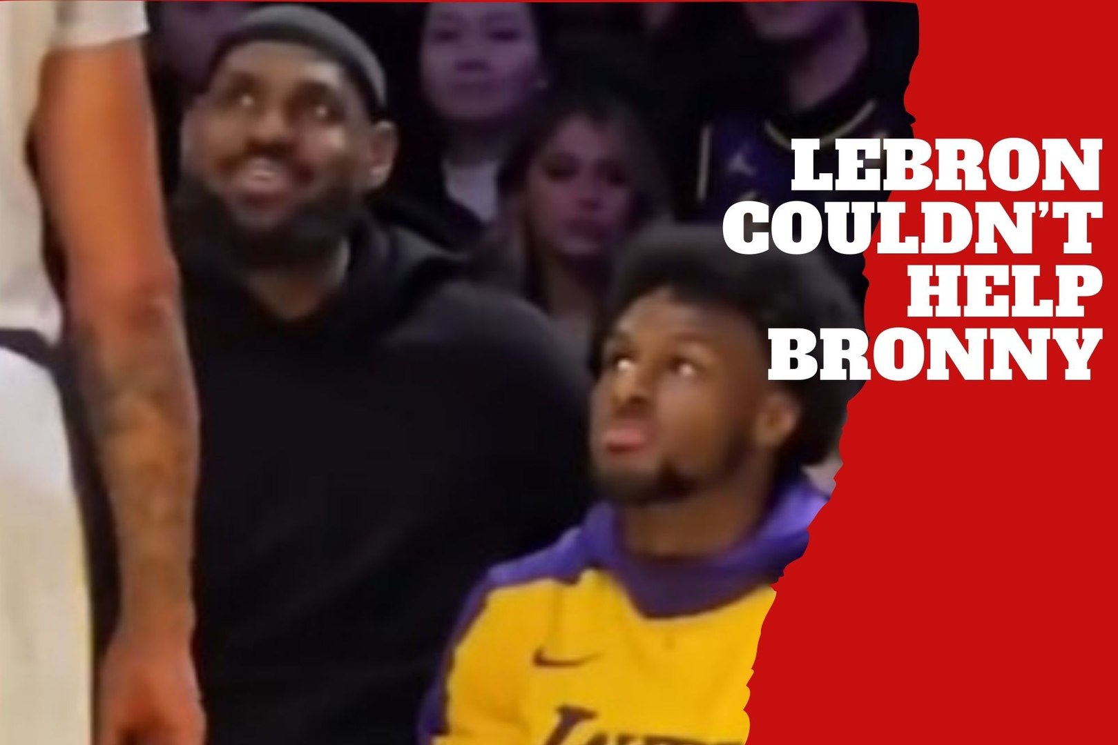 Anthony Davis gives Bronny James the rookie treatment in front of LeBron James and makes the GOAT laugh hard