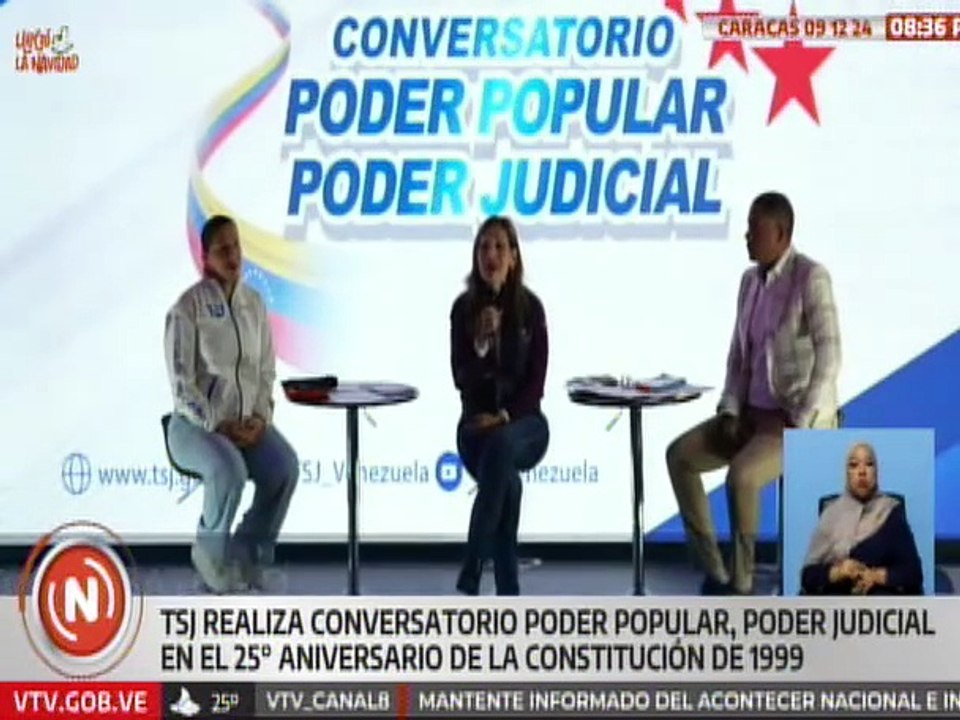 TSJ realizó conversatorio "Poder Popular, Poder Judicial" conmemorando los 25 años de la Constitución de 1999