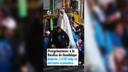 Peregrinaciones a la Basílica de Guadalupe dejarán 1,628 millones de pesos en derrama económica
