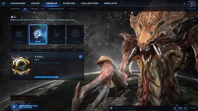 [StarCraft 2]No.0314 Great ZERG Player vs Hard A.I, LOSS[2-Base Ravager-Ling Attack].CUT.01'27-11'29